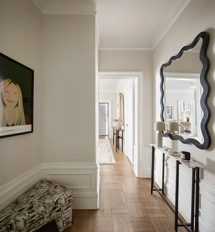 entry hall with room for a bench