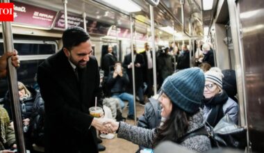 Watch: New York mayor Zohran Mamdani takes subway to work on Day 1; interacts with commuters