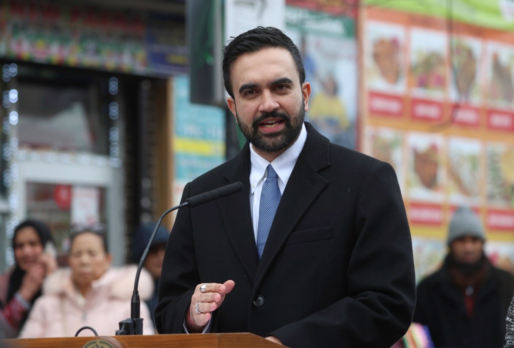 NYC Mayor Zohran Mamdani speaks in Jackson Heights, NY, on Jan. 7, 2026.
