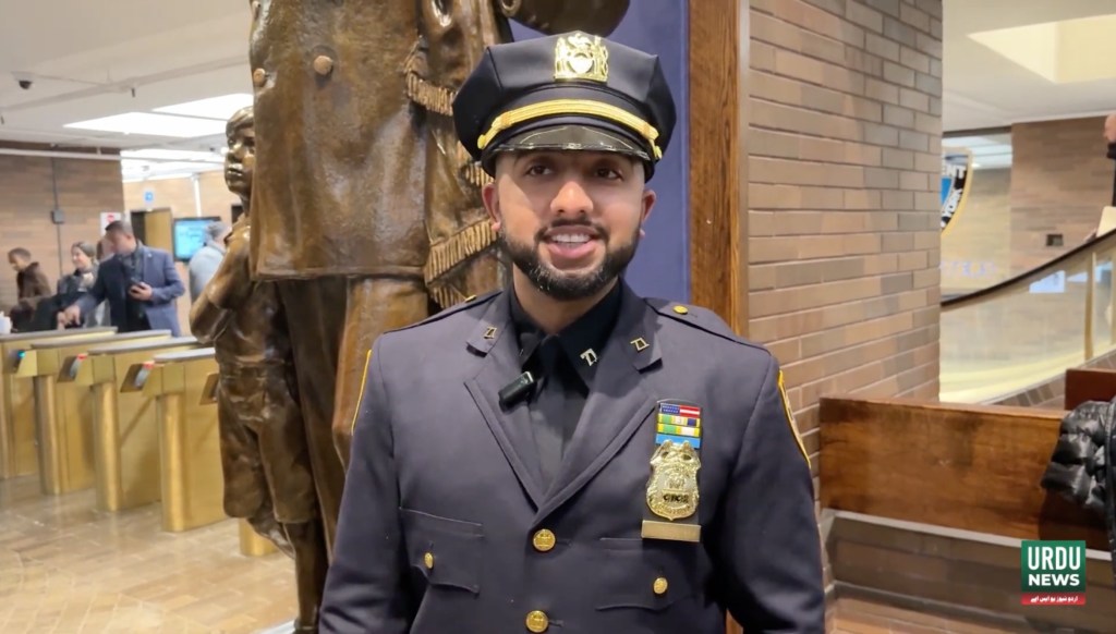 Sergeant Talha Ahmad in his NYPD uniform.
