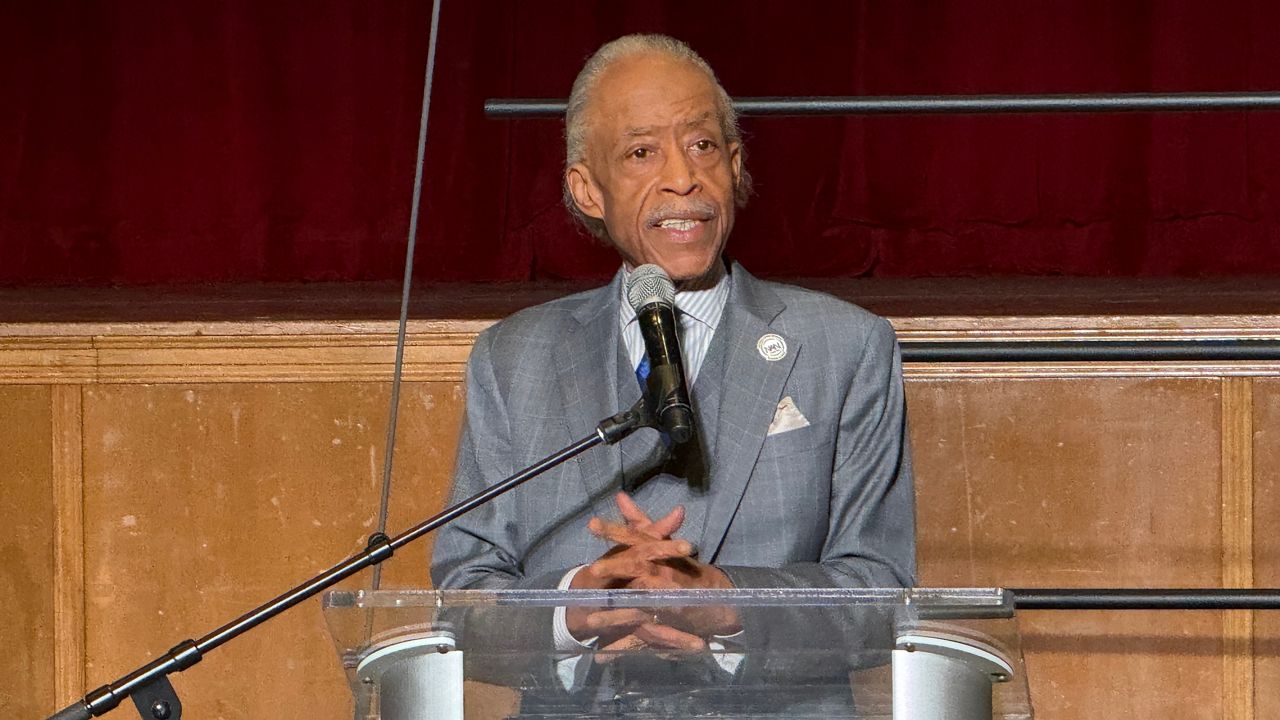 Both the Rev. Al Sharpton and state Attorney General Letitia James warned that Dr. King's work is unfinished. (Spectrum News NY1/Usman Chohan)