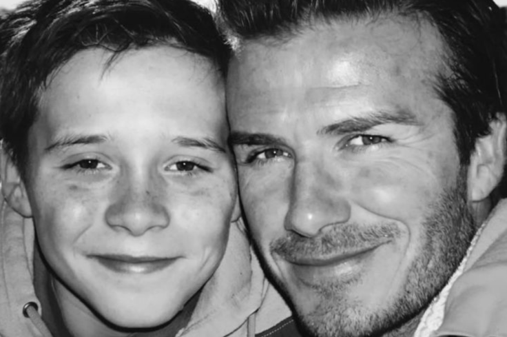 Sir David Beckham and Brooklyn Beckham