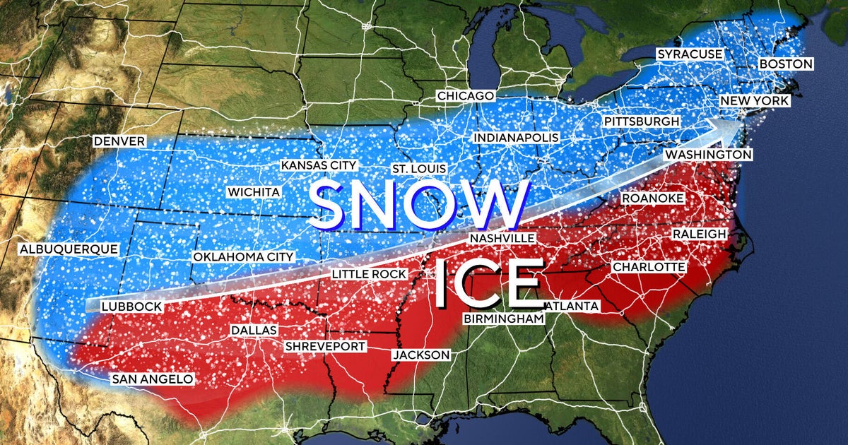 Maps show where winter storm threatens to bring heavy snow, ice, brutal cold this weekend