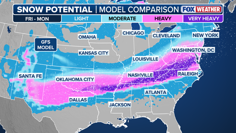 American GFS forecast model.(FOX Weather)