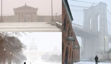 How much snow has fallen in the Northeast? Live cameras from NYC, Philly, DC