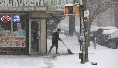 New York City residents face widespread closures and travel delays Monday after a heavy winter storm swept through the region Sunday. (Spectrum News NY1/Christina Santucci)