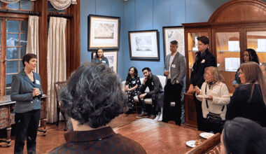 people talking at gathering