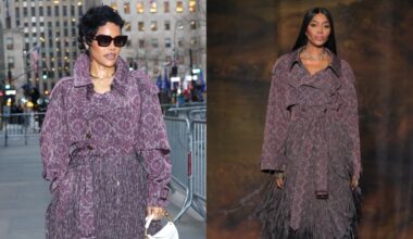 Teyana Taylor wears a Burberry fall 2025 ready-to-wear collection in New York City on Jan. 15.