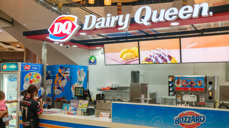 A Dairy Queen location in a mall