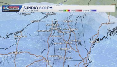 See when the heaviest snow hits Vermont, New York