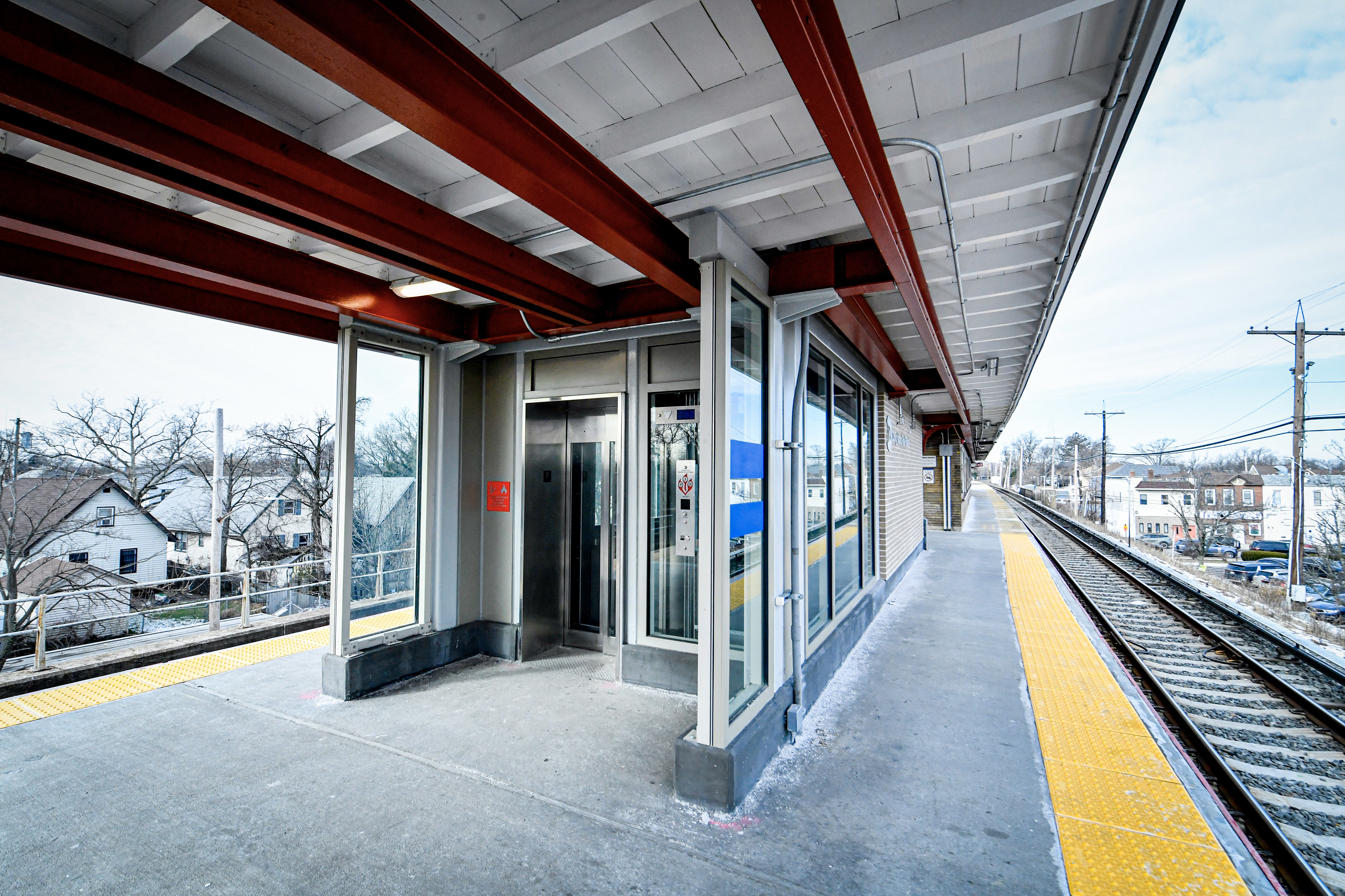 A new elevator is part of the ADA improvements at the station. 