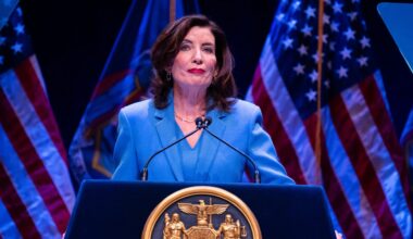 New York Gov. Hochul debuts agenda ahead of contested election