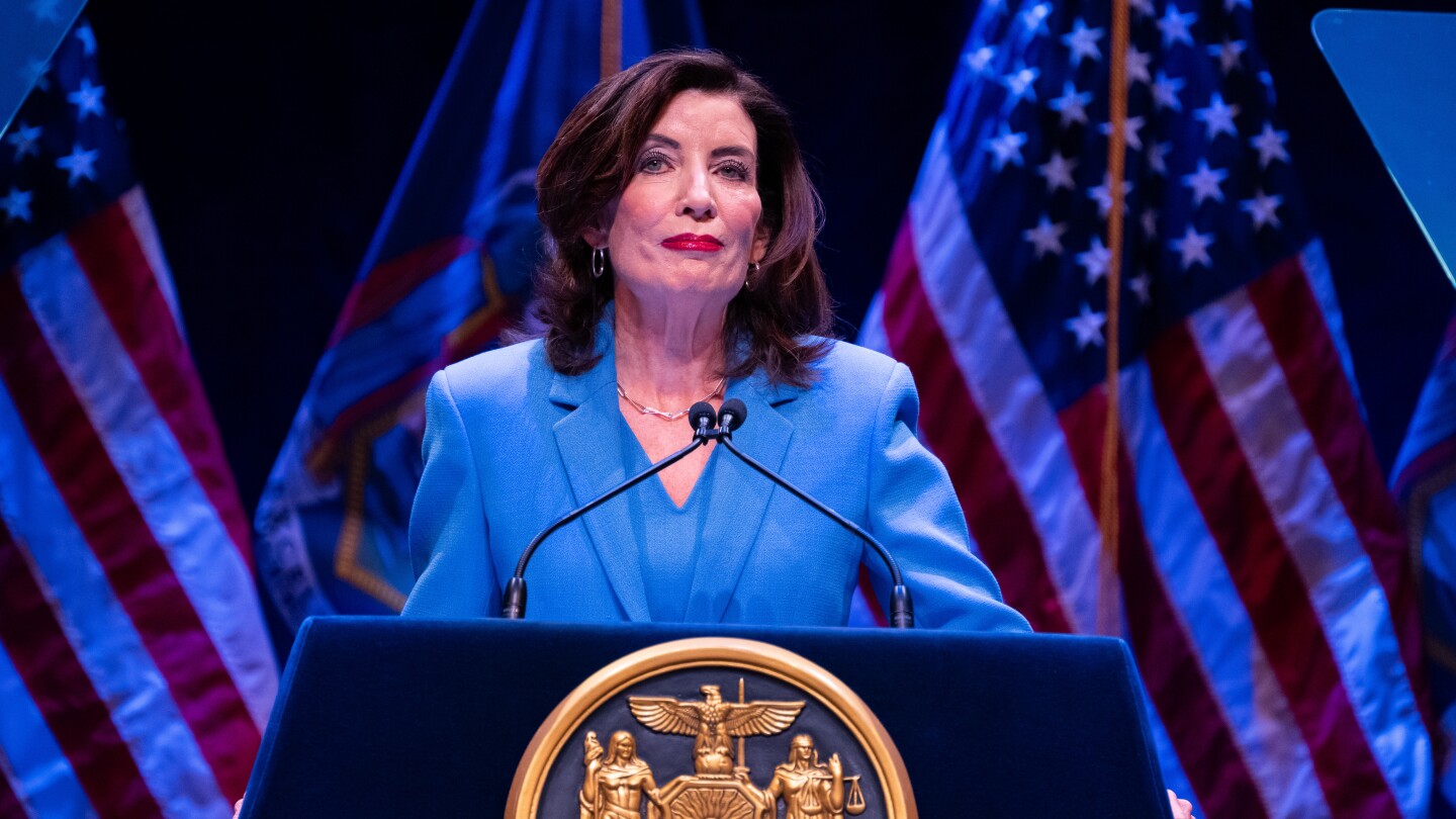 New York Gov. Hochul debuts agenda ahead of contested election