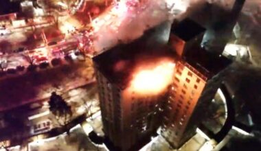 Gas explosion and fire at New York apartment building kills 1, injures 14