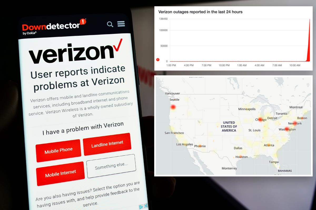 Verizon customers nationwide left unable to text and call after massive network outage