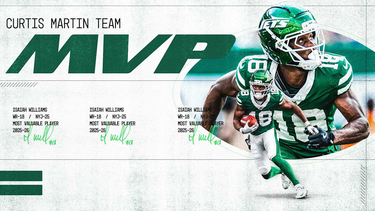 Isaiah Williams Named Jets 2025 Curtis Martin Team MVP