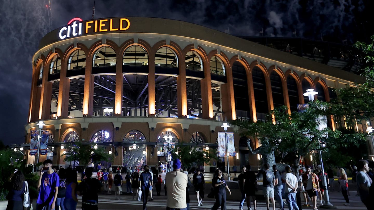 Jul 18, 2025; New York City, New York, USA; General view of fireworks after a game between the New York Mets and the Cincinnati Reds at Citi Field. Mandatory Credit: Brad Penner-Imagn Images