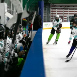 New York City Pride Hockey Alliance members play a league game at Chelsea Piers, Feb. 1, 2026 Credit: Ben Fractenberg/THE CITY