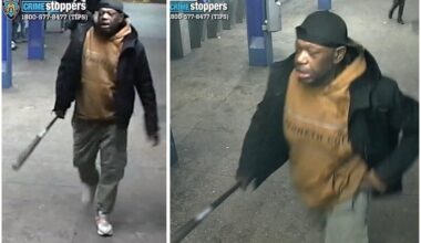 Cops search for man who slammed stranger with baseball bat at Bronx subway station