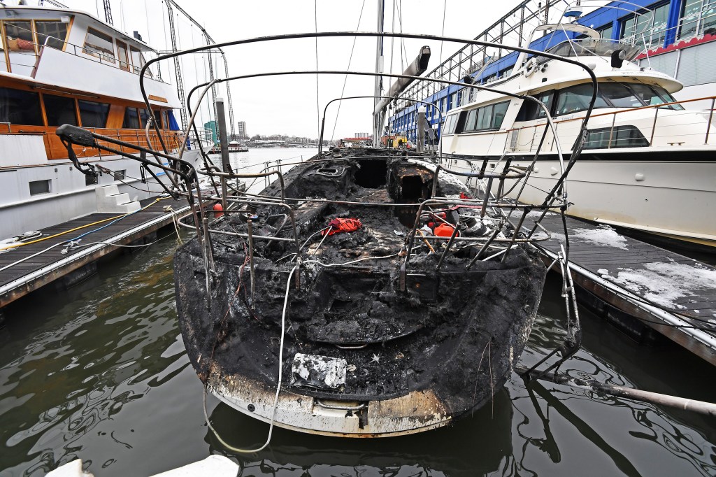 The fire erupted on board the Sun Odyssey 44 around 2:40 a.m. at 12th Avenue and West 23rd Street, near Chelsea’s Pier 63, the FDNY said. 