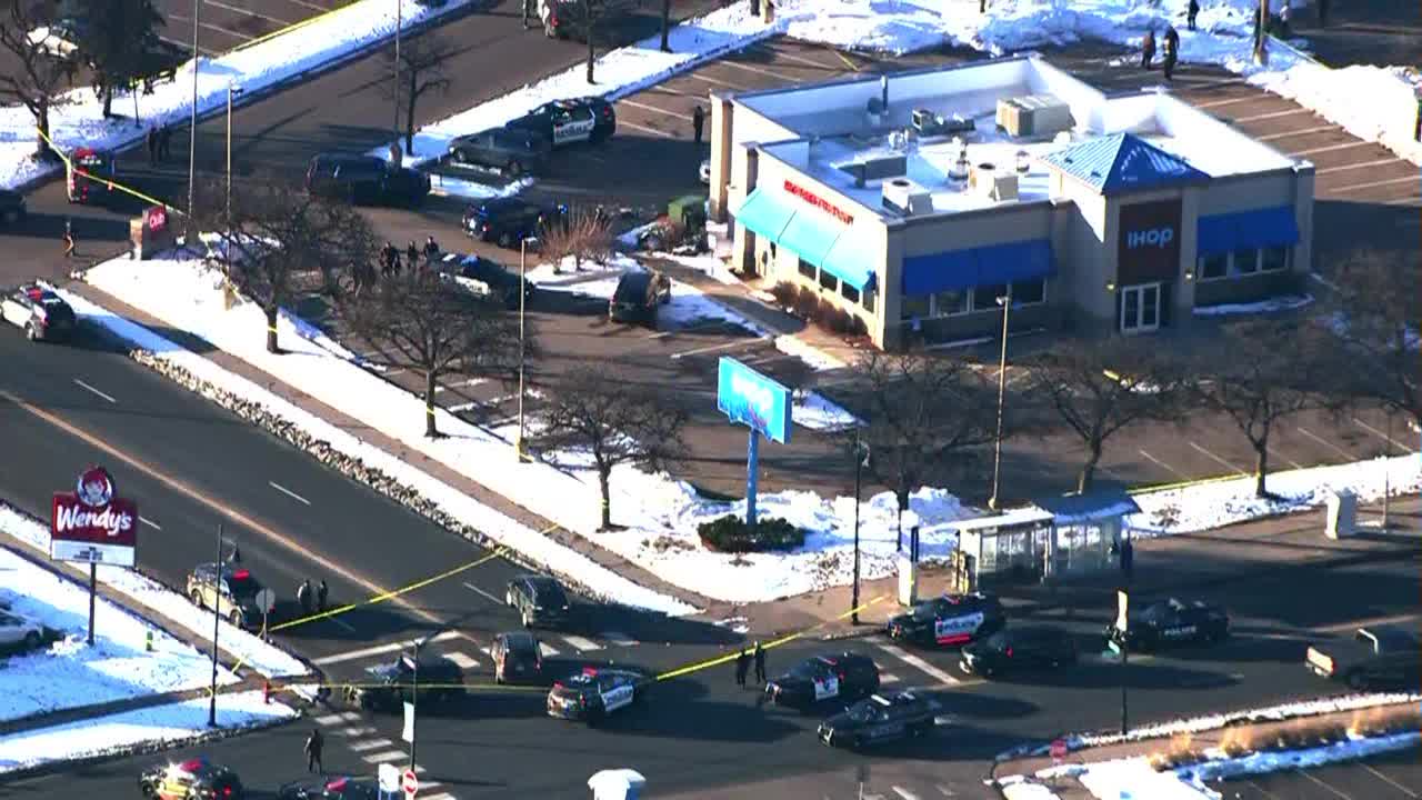 Law enforcement presence in Brooklyn Center on Xerxes Avenue by IHOP