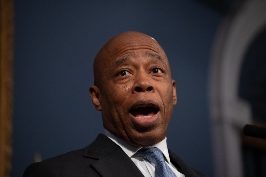Mayor Eric Adams holds his weekly off-topic press conference at City Hall.