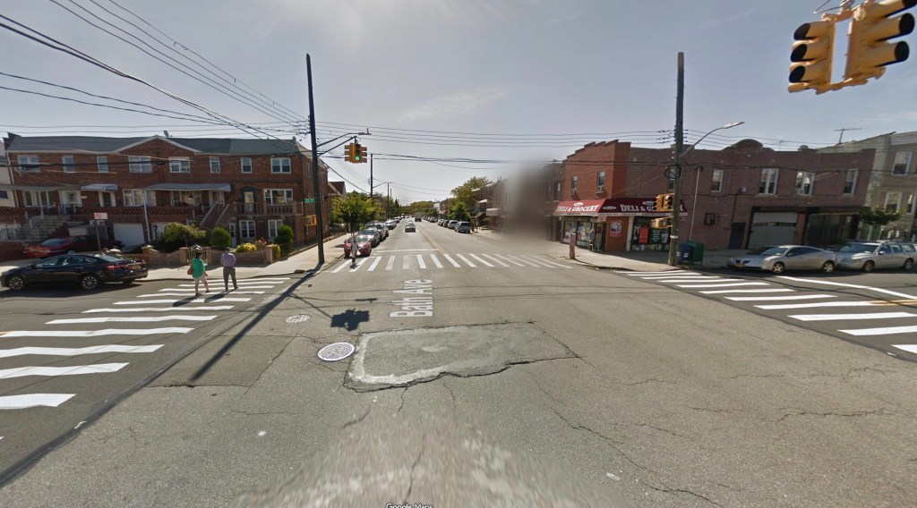 Street view of Bath Avenue and 23rd Avenue intersection.