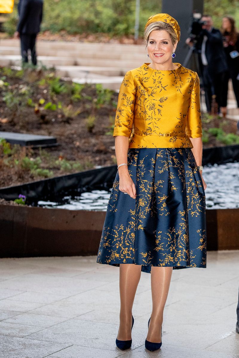 Queen Maxima even brought back the sapphire jewelry she first wore in 2018.