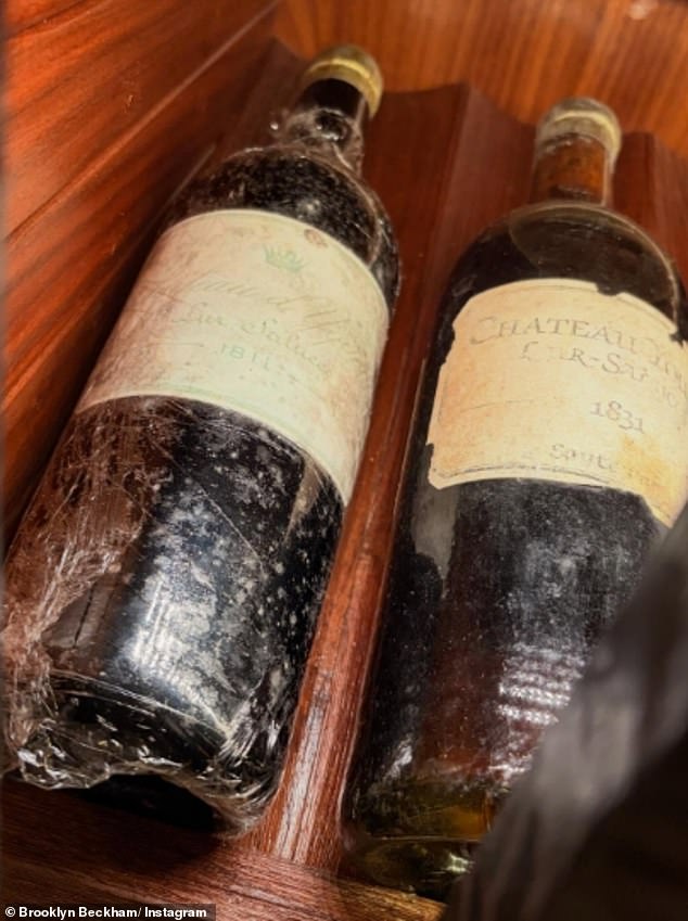 Brooklyn shared a photo of two dusty bottles of the almost impossible to find vintage