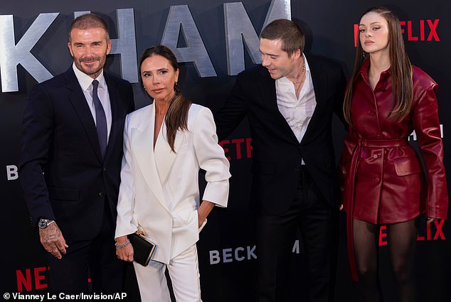 Three weeks ago Brooklyn, 26, posted a scathing six-page Instagram statement in which he severed ties with his famous parents, Sir David, 50, and Victoria Beckham, 51; pictured in 2023