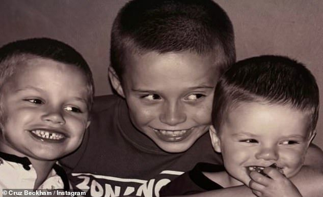 It comes as Cruz Beckham extended an olive branch to his estranged brother Brooklyn on Instagram on Wednesday - months after a bitter feud famously engulfed the family