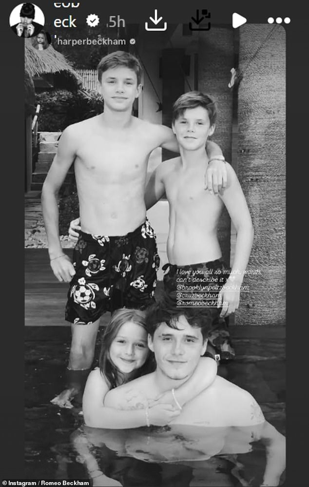 Harper Beckham has become the latest member of the family to offer an olive branch to her estranged brother Brooklyn