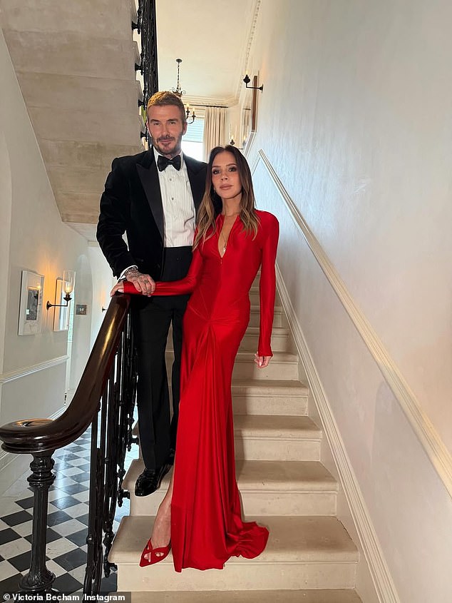 The aspiring chef, 26, who is estranged from his parents, Sir David and Lady Victoria Beckham (pictured), took to Instagram on Sunday with a heartfelt message to his wife
