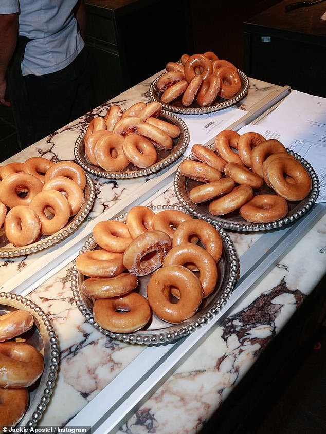 Guests were treated to plates of donuts as snacks