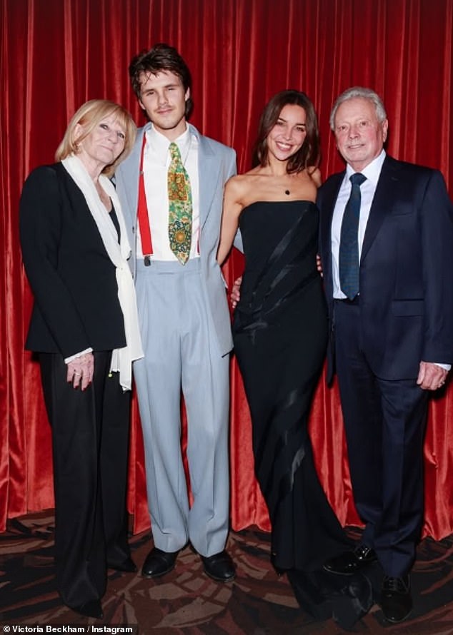 Taking to her Instagram Stories, Victoria shared a sweet snap of Cruz with his grandparents Tony and wife Jackie, who are Victoria's mum and dad