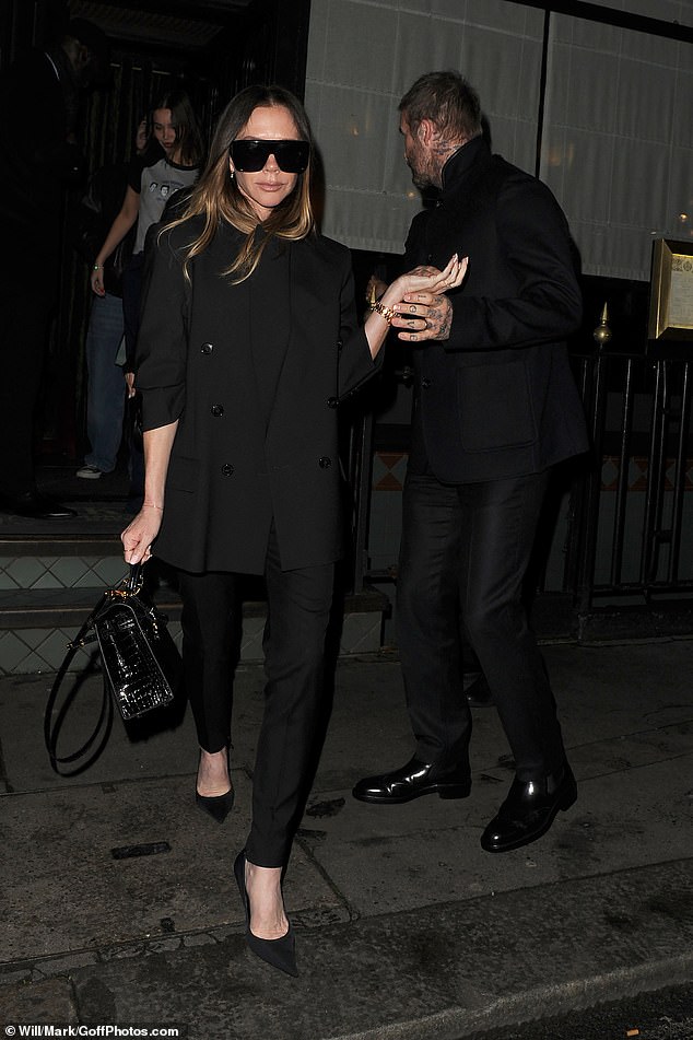 Victoria, 51, looked incredibly chic in her designer brand