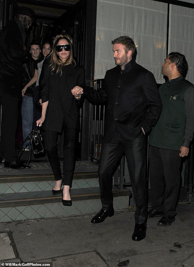 David and Victoria brushed off the drama with their eldest son for one night as they celebrated their youngest son's birthday