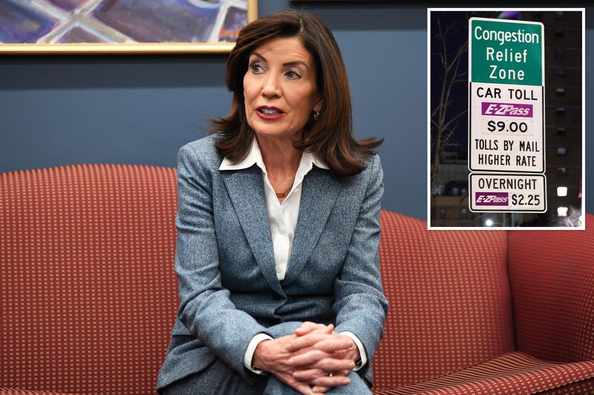Hochul finally reveals how much in NYC congestion pricing tolls she paid last year