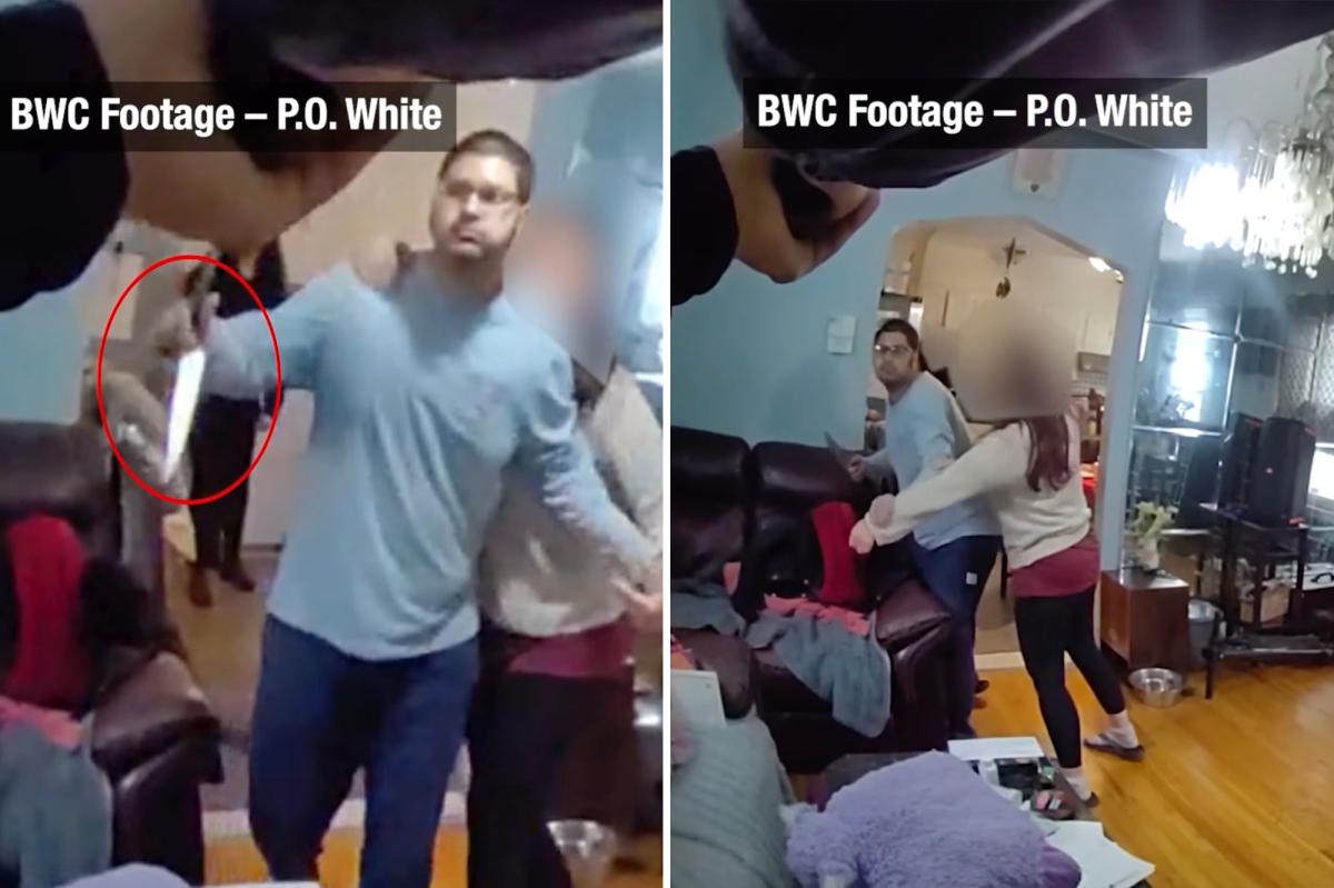 Heart-pounding bodycam footage shows moment NYPD cop shoots knife-wielding man