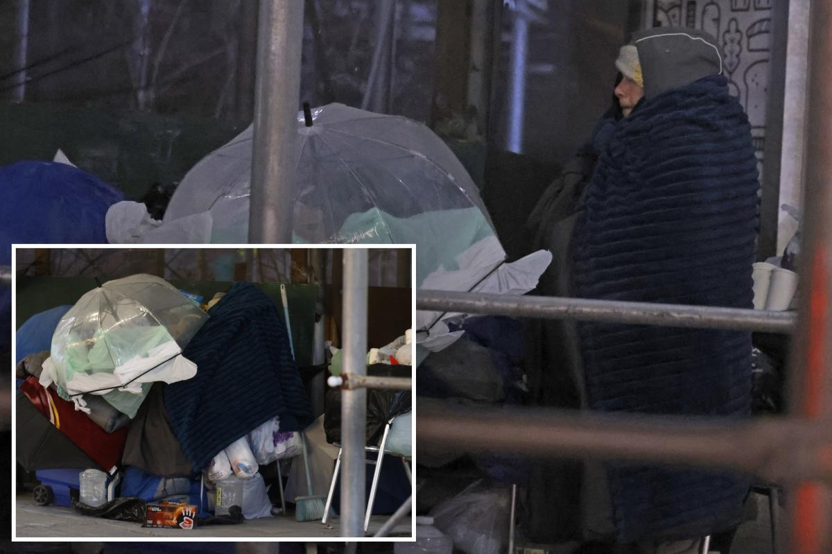 Mumbling homeless woman left to spend night on NYC sidewalk