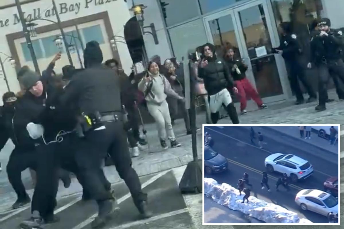 NYC mall on edge after social media-crazed teen mob tears up stores, tangles with cops