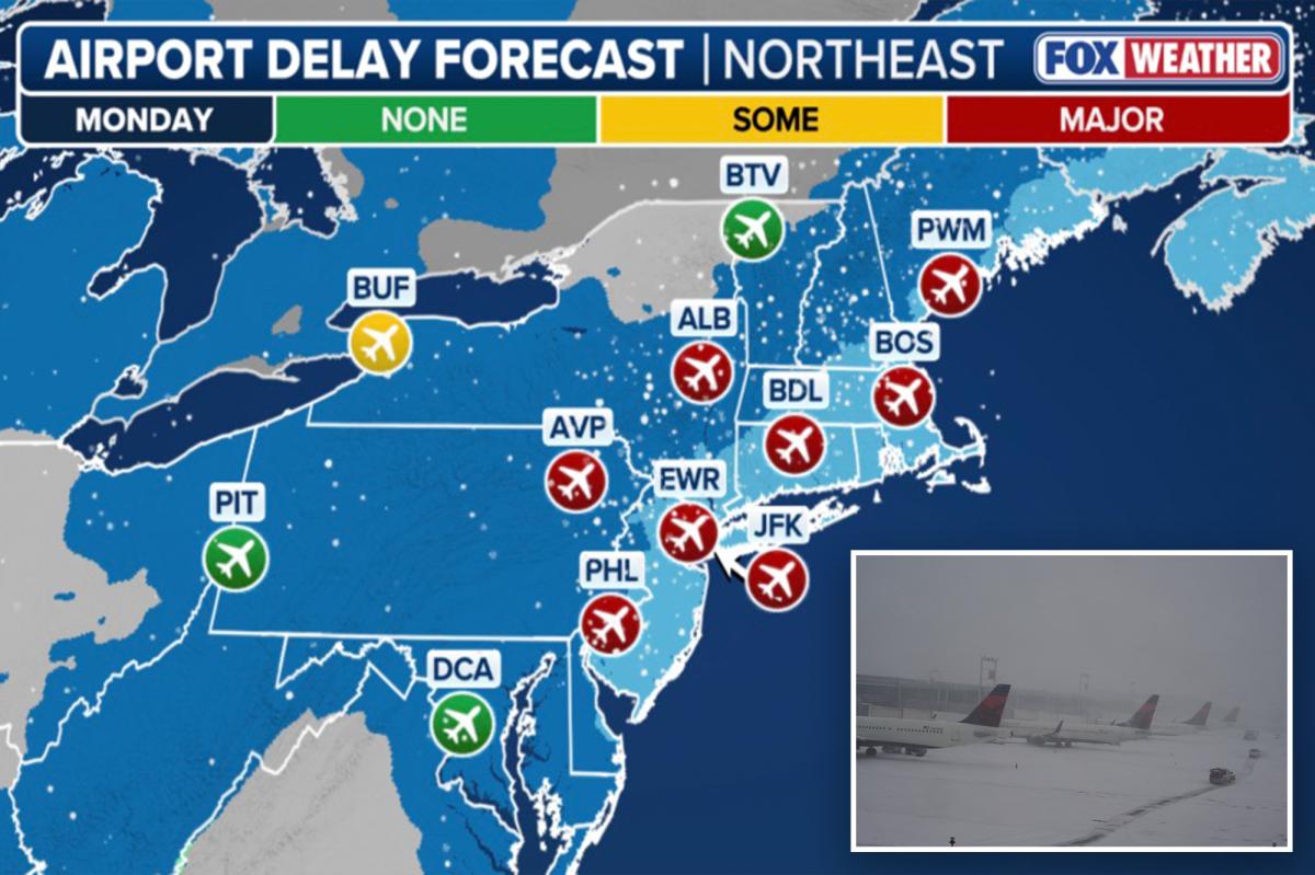 NYC airports cancel 3000 flights ahead of Winter Storm Hernando historic blizzard