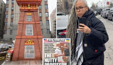 Nutty professor who held machete to Post reporter’s neck rambles in defense of her $407K taxpayer-funded art installation