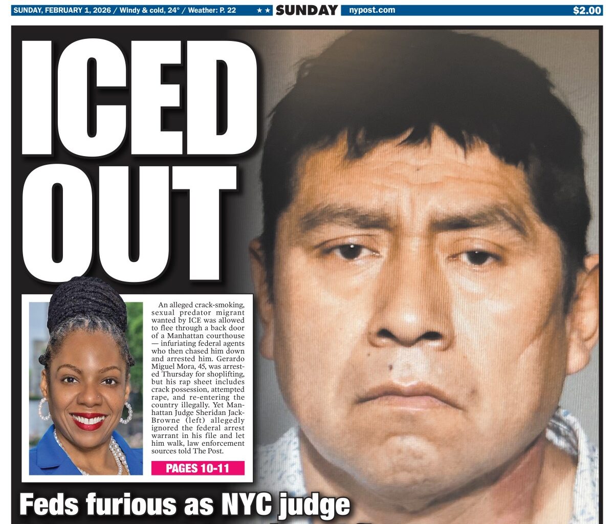 New York Post Cover for February 1, 2026
