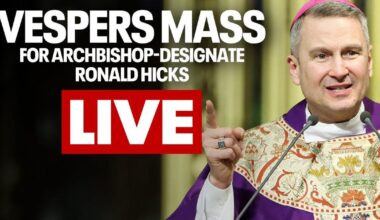 How to watch the Vespers mass for Archbishop-designate Ronald Hicks