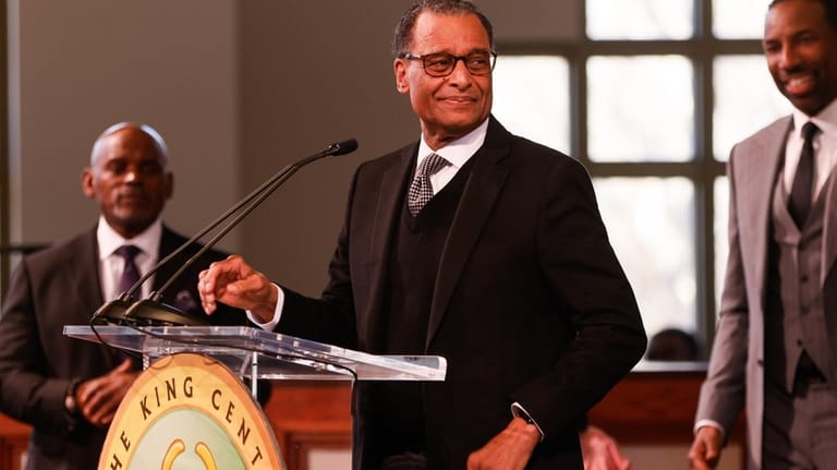 The Rev. A. R. Bernard smiles during the Martin Luther...
