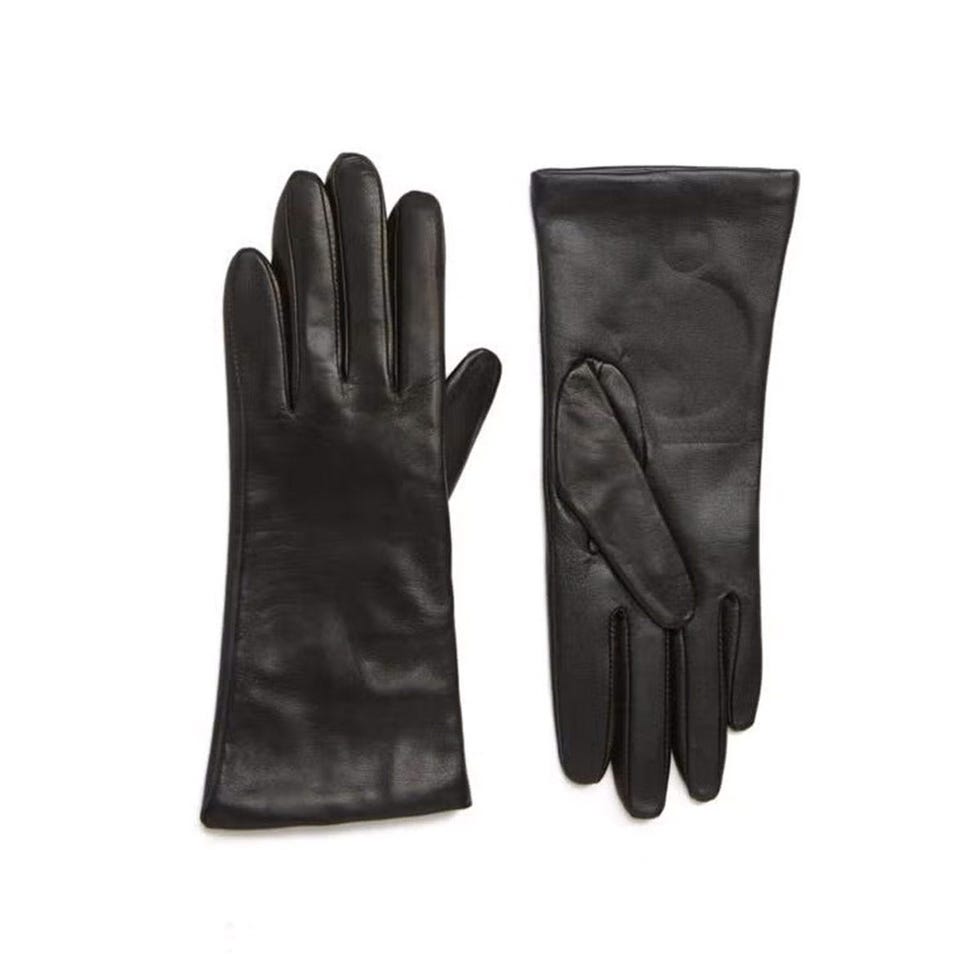 Cashmere Lined Leather Touchscreen Gloves