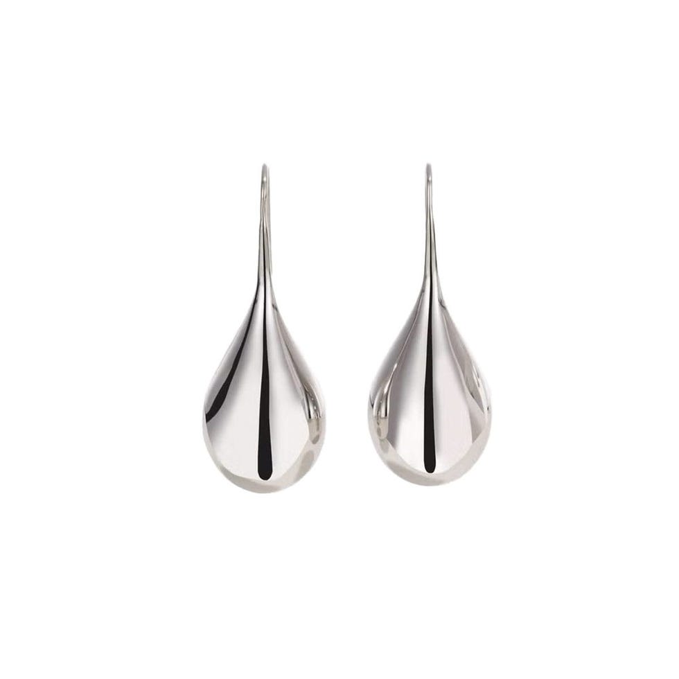 Large Drop Earrings Sterling Silver