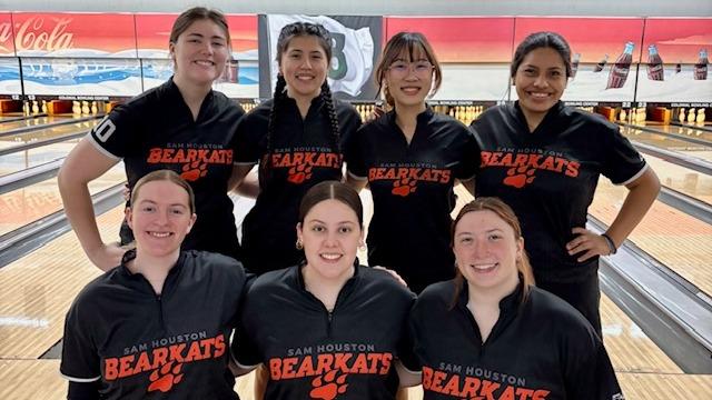 The Bearkats celebrate during the Mid States Championships