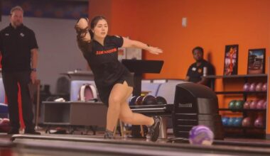 Sam Houston bowling gets ready to compete at the Colonial Lanes Classic
